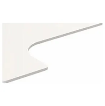 Psací stůl Powerton Rohová deska psacího stolu, bílá, 160x110-60x2,5 cm, laminovaná dřevotříska,