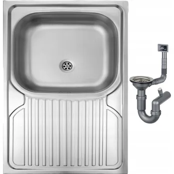 Granitový dřez Jednokomorový dřez Deante Apollo ocel stříbrný