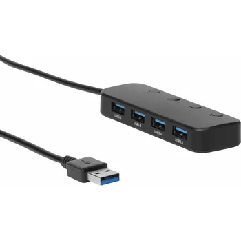 USB hub ProXtend USB HUB 4portový Hub USB 3.2 Gen 1 0,6M