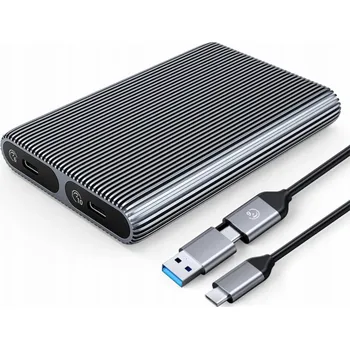 Orico Disková šachta 2x M.2 SATA+NVME USB-C 3.2 6Gbps/10Gbps - šedá