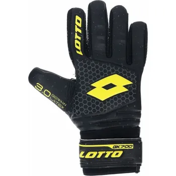 Brankářské rukavice Lotto Dětské rukavice GK 700 II, celočerné/akáciově zelené, 8.0