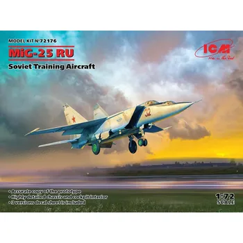 Plastikový model MiG-25 RU Soviet Training Aircraft (3x camo) - ICM 72176