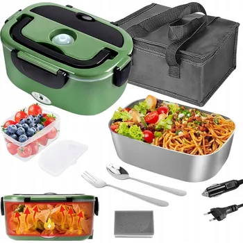 Svačinový box ELEKTRICKÝ OBĚDOVÝ BOX 1.5L DO AUTA KAMIONU VYHŘÍVANÝ TERMOS NA JÍDLO