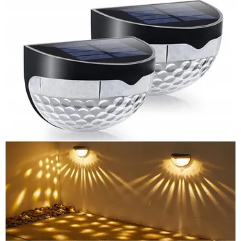 Venkovní osvětlení SOLÁRNÍ NÁSTĚNNÁ LAMPA, ZAHRADNÍ SVĚTLO, 2 KS, 6 LED, VENKOVNÍ OSVĚTLENÍ