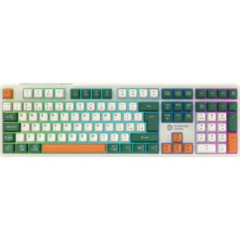 Klávesnice Canyon Klávesnice Shadder GKW-11 Mech RGB UK/US Bezdrátová bílá