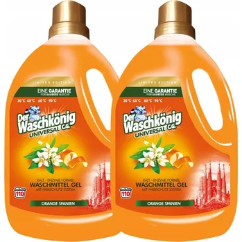 Prací gel Waschkonig Gel na praní Pomerančová vůně Španělsko 6,61 l 220 pr