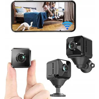 IP kamera Mini špionážní kamera s detekcí pohybu, skrytá kamera Malá WIFI 1080P + Držák