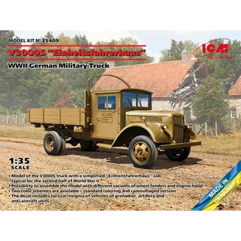 Plastikový model V3000S 'Einheitsfahrerhaus' German WWII Truck - ICM 35409