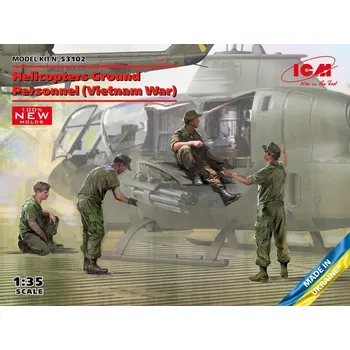 Plastikový model Helicopters Ground Personnel (4 fig.) - ICM 53102