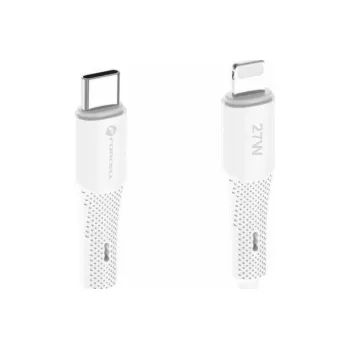 Datový kabel ForCell Kabel USB-C na Lightning F-Energy PD 3A 27W silikonový 1 m C346 bílý