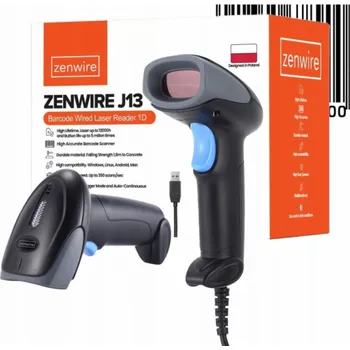 Čtečka čárových kódů Zenwire Stacionární laserová čtečka čárových kódů kabelová, EAN, USB, 1D J13