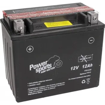 Motobaterie Motocyklová baterie 12V 12Ah/150A L+ Rozměry: 150x87x132 AGM suchonabíjená YTX12-BS MAXGEAR