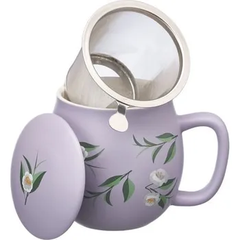 Hrnek na čaj CAMELIA Camila se sítkem a víčkem Purple