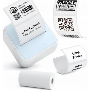 Tiskárna štítků LoveInstant Bluetooth termální tiskárna pro fotografie, samolepky, poznámky, štítky 53 mm 203 dpi / S1 / modrá