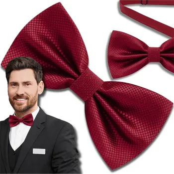 Camerazar Regulovatelná bordó pánská elegantní klasická motýlková kravata