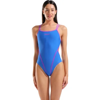 Dámské oblečení Arena Hyperflow Women's Solid Double Cross Back Blue / Purple M - UK34