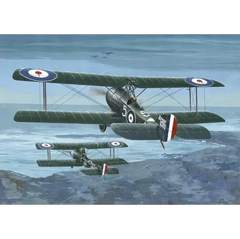 Plastikový model Sopwith 1 1/2 Strutter Comic Fighter(2x camo) - Roden 637