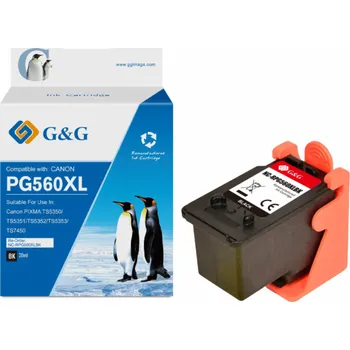 G&G Kompatibilní inkoustová kazeta s PG-560XL, NC-RPG560XLBK, černá, 400 s