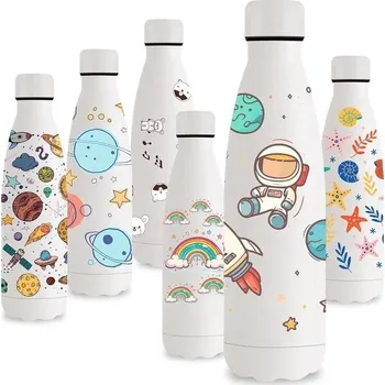 Termoska Láhev na vodu Vikastar z nerezové oceli, 500 ml, bez BPA, vytištěná na 3D tiskárně, nepropustná