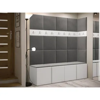 Předsíňová stěna Mirjan_zondo Předsíňová sestava II Tomiko (Bílá + šedá)