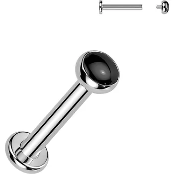 Piercing Šperky4U Piercing do brady - labreta Onyx TITAN - TIT1704-1206