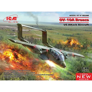 Plastikový model OV-10A Bronco US Attack Aircraft (4x camo) - ICM 48300