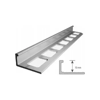 Podlahová lišta Rohová lišta A10S hliník eloxovaný STŘÍBRO 250 cm