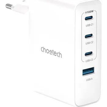 Mobilní telefon Choetech 3C1A 4ports PD100W Gan Wall charger PD9002