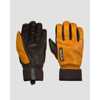 Rukavice Pánské Lyžařské Rukavice Hestra Army Leather Wool Terry V Hnědé A Černé Barvě 3001620-710