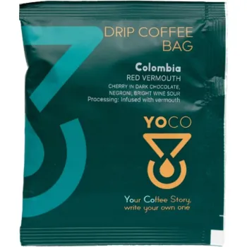 Káva YoCo Mletá káva Drip Bag Coffee Colombia Grapefruit Vermouth 20x12g