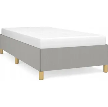 Postel Rám postele světle šedý, látkový, 203x93x35 cm