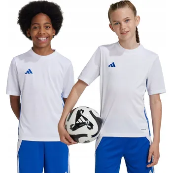 Chlapecké tričko Dětské tričko ADIDAS TABELA 23 DRES bílo-modré JJ1154 vel. 152 cm