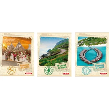 Sešit Brulion Herlitz Kolem světa čtvereček A5/96