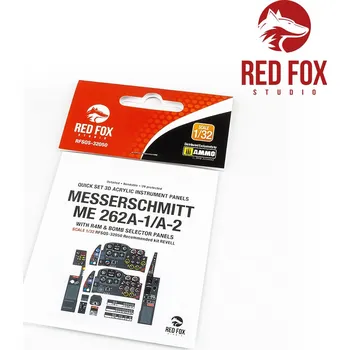 Plastikový model Messerschmitt&nbsp;Me&nbsp;262A-1/A-2&nbsp;with&nbsp;R4M&nbsp;&&nbsp;Bomb&nbsp;selector&nbsp;(for&nbsp;Revell&nbsp;kit) - Red Fox Studio RFSQS-32050