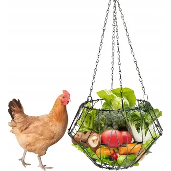 Pro ptáka ZÁVĚSNÉ KRMÍTKO PRO SLEPICE MULTIFUNKČNÍ ZAHRADNÍ DEKORACE KOŠ