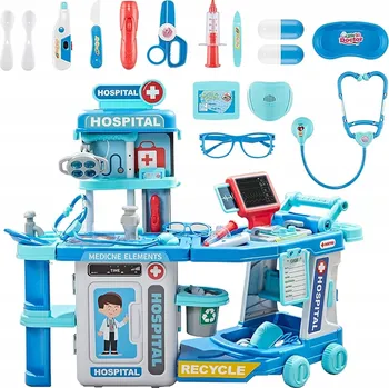Hra na obchod Lékařská sada malý doktor s vozíkem a kufříkem 24 dílů RX890C
