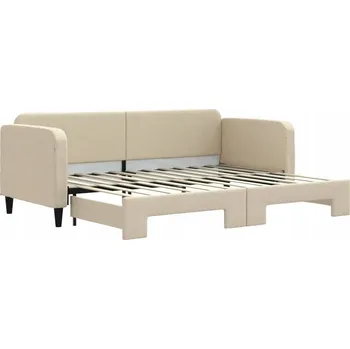 Pohovka Krémová rozkládací lenoška/pohovka 223x90x75 cm