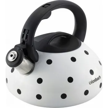 Varná konvice Ocelová konvice Ofenbach s puntíkovanou píšťalkou, 2,5L