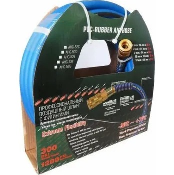 Příslušenství ke kompresoru Rockforce Pneumatická hadice Reinforced Gum 10mm x 15m s rychlospojkami