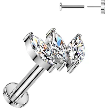 Piercing Šperky4U Piercing do brady - PUSH IN labreta TITAN - TIT1625