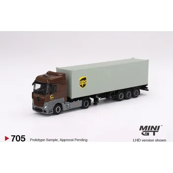 autíčko Mercedes-Benz Actros w/ 40 Ft Container " UPS Europe" 2023 - 1:64 - Mini GT