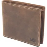 Pánská kožená peněženka hnědá - střední velikost Nivasaža N212