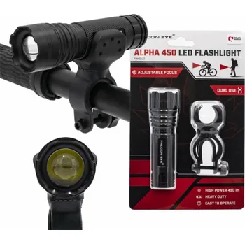 Falcon Eye Ruční svítilna Falcon Eye Alpha, 450 lm, upevnění na řídítka, napájení z baterie, zaostřování
