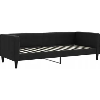 Pohovka Rozkládací pohovka s funkcí spaní, černá, 223 x 90 x 68 cm