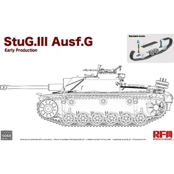 Plastikový model StuG. III Ausf. G Early Production with workable track links - Rye Field Model 5069