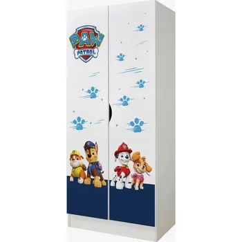 Šatní skříň Skříň Leomark Roma Tlapková patrola 70 x 161,5 x 42,5 cm Bílá