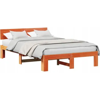 Postel Rám postele hnědý 120 x 190 cm z masivního borovicového dřeva