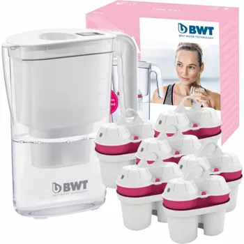 Filtrace vody BWT filtrační konvice Vida filtrační konvice na vodu 2,6 l bílá + 6 hořčíkových patron