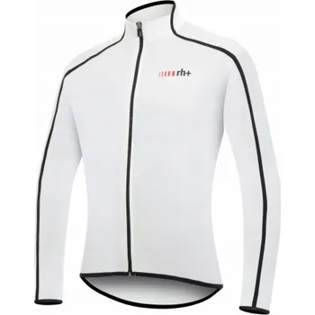 cyklistický dres RH+ Cyklistický dres zeroPrime LS FZ BÍLO-ČERNÝ - XXL