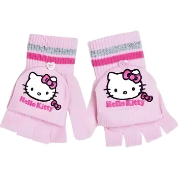 Rukavice RUKAVICE DVA V JEDNOM HELLO KITTY nh 4041 růžové Velikost: uni